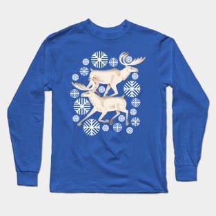 White reindeer Long Sleeve T-Shirt